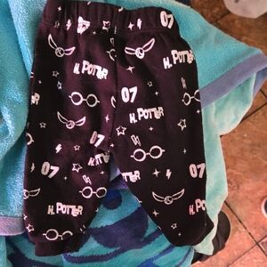 Black Kids Pajama Pants Official Harry Potter 0-3 Mo
